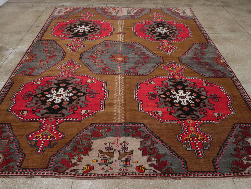 Vintage Turkish Anatolian Room Size Carpet, No.32224 - Gsblank