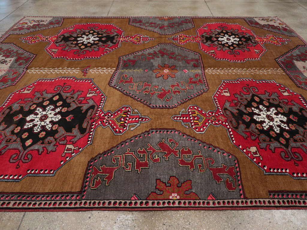 Vintage Turkish Anatolian Room Size Carpet, No.32224 - Gsblank