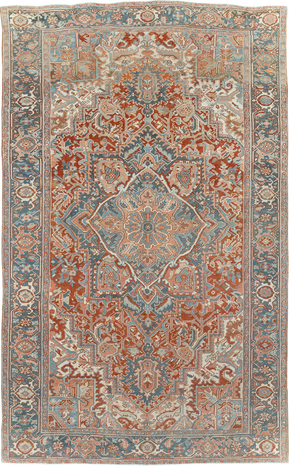 Antique Persian Heriz Room Size Carpet, No.32229 - Gsblank