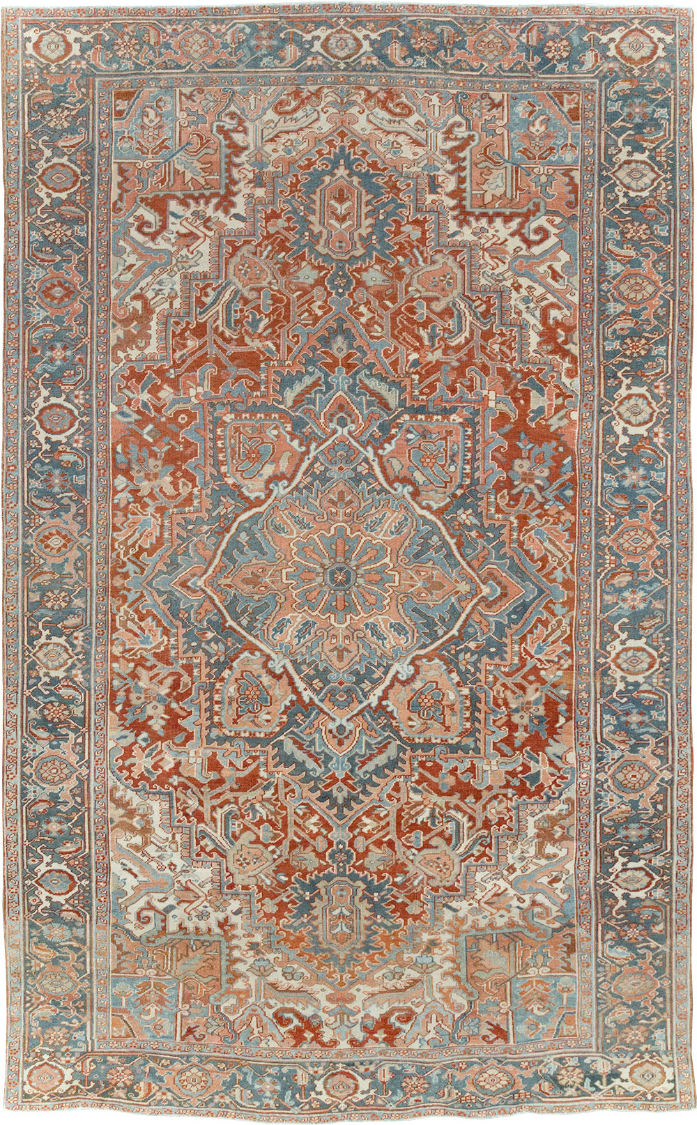 Antique Persian Heriz Room Size Carpet, No.32229 - Gsblank