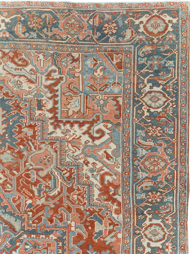 Antique Persian Heriz Room Size Carpet, No.32229 - Gsblank