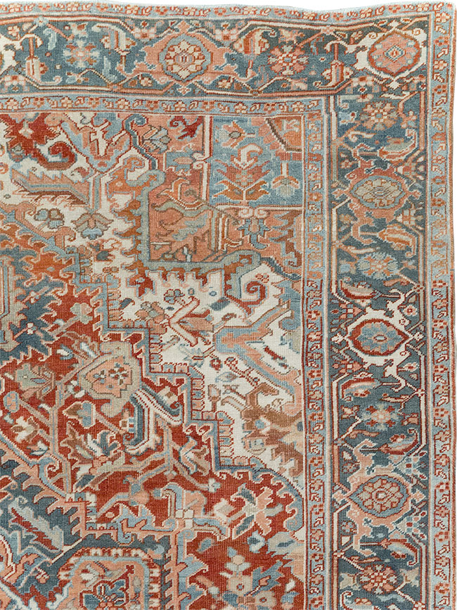 Antique Persian Heriz Room Size Carpet, No.32229 - Gsblank