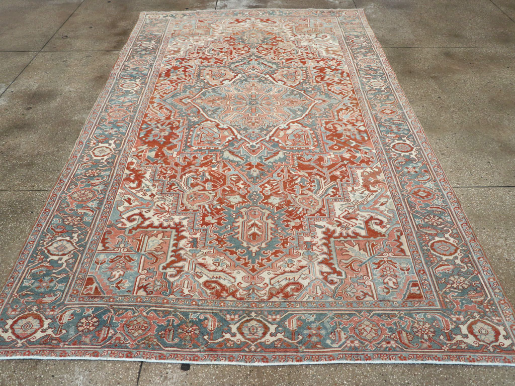 Antique Persian Heriz Room Size Carpet, No.32229 - Gsblank