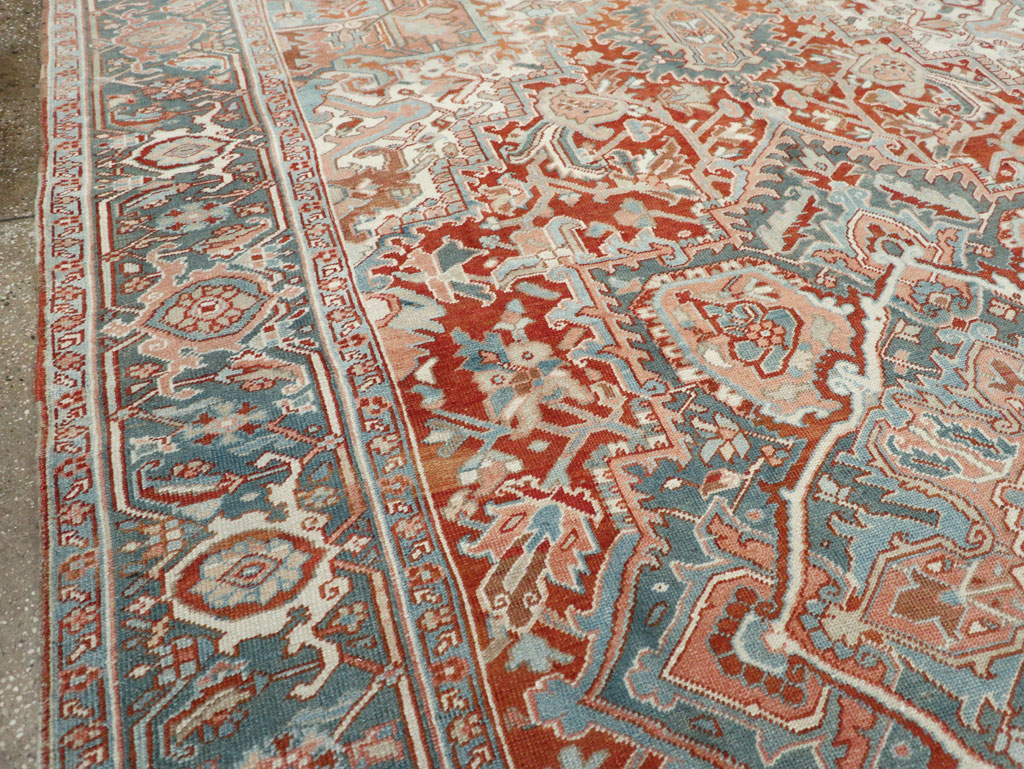 Antique Persian Heriz Room Size Carpet, No.32229 - Gsblank