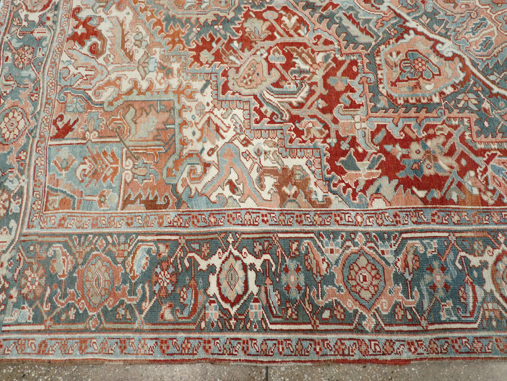 Antique Persian Heriz Room Size Carpet, No.32229 - Gsblank