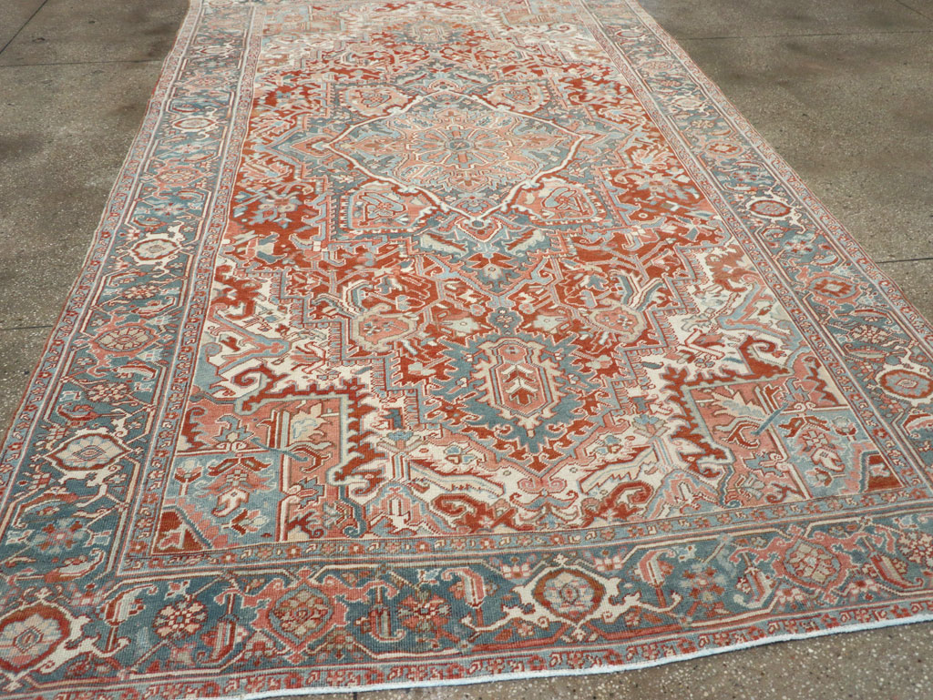 Antique Persian Heriz Room Size Carpet, No.32229 - Gsblank