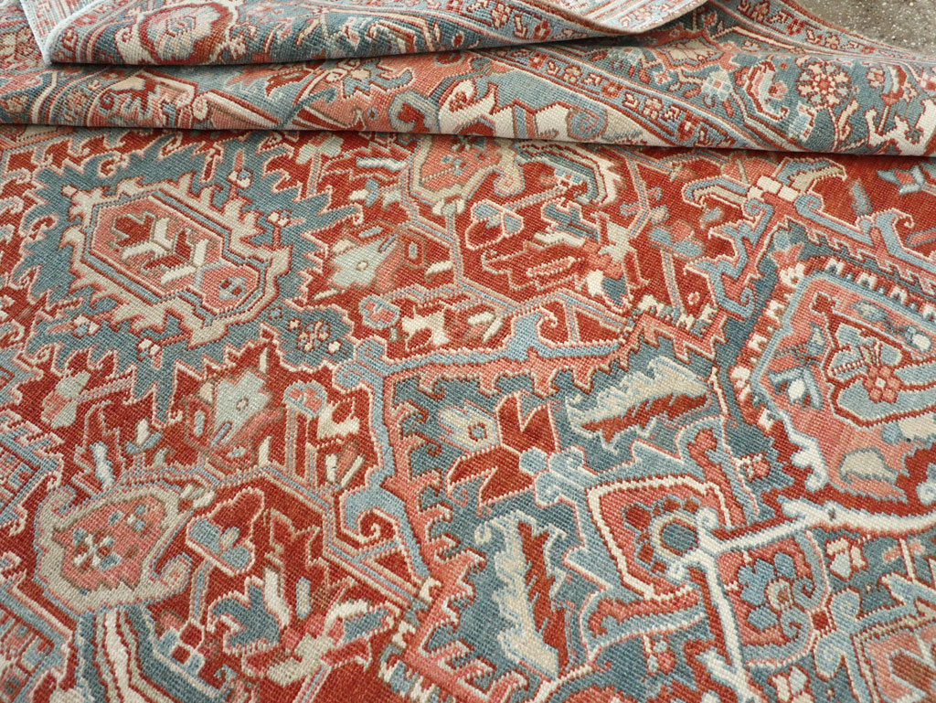 Antique Persian Heriz Room Size Carpet, No.32229 - Gsblank
