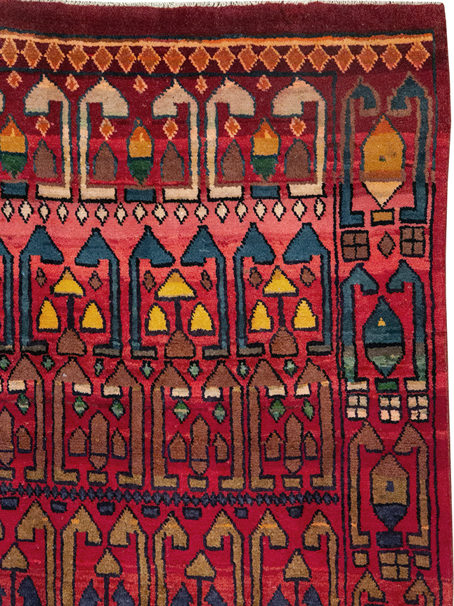 Vintage Persian Gabbeh Accent Rug, No.32232 - Gsblank