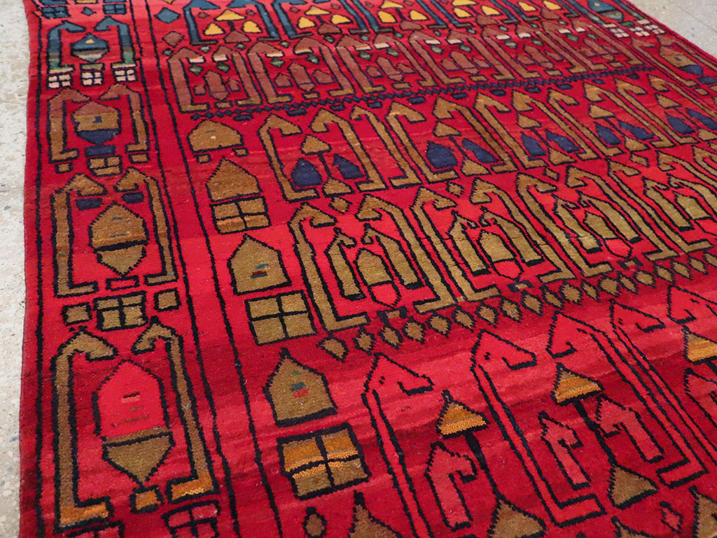 Vintage Persian Gabbeh Accent Rug, No.32232 - Gsblank