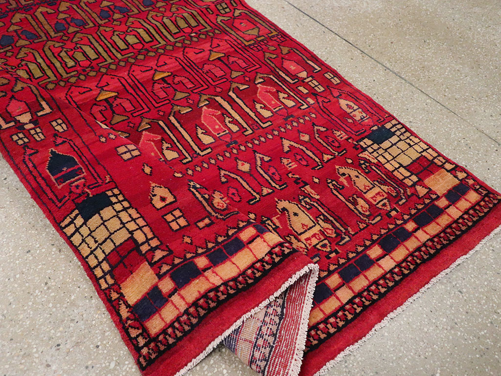 Vintage Persian Gabbeh Accent Rug, No.32232 - Gsblank