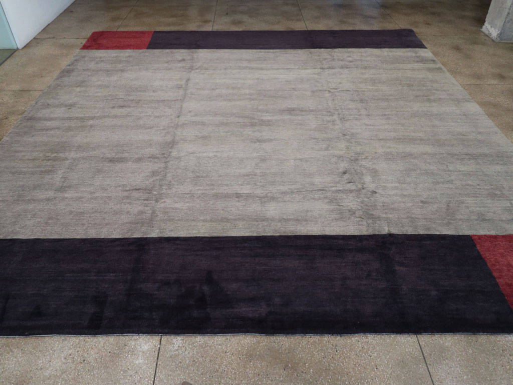 Modern Tibetan Art Deco Style Large Square Carpet, No.32241 - Gsblank