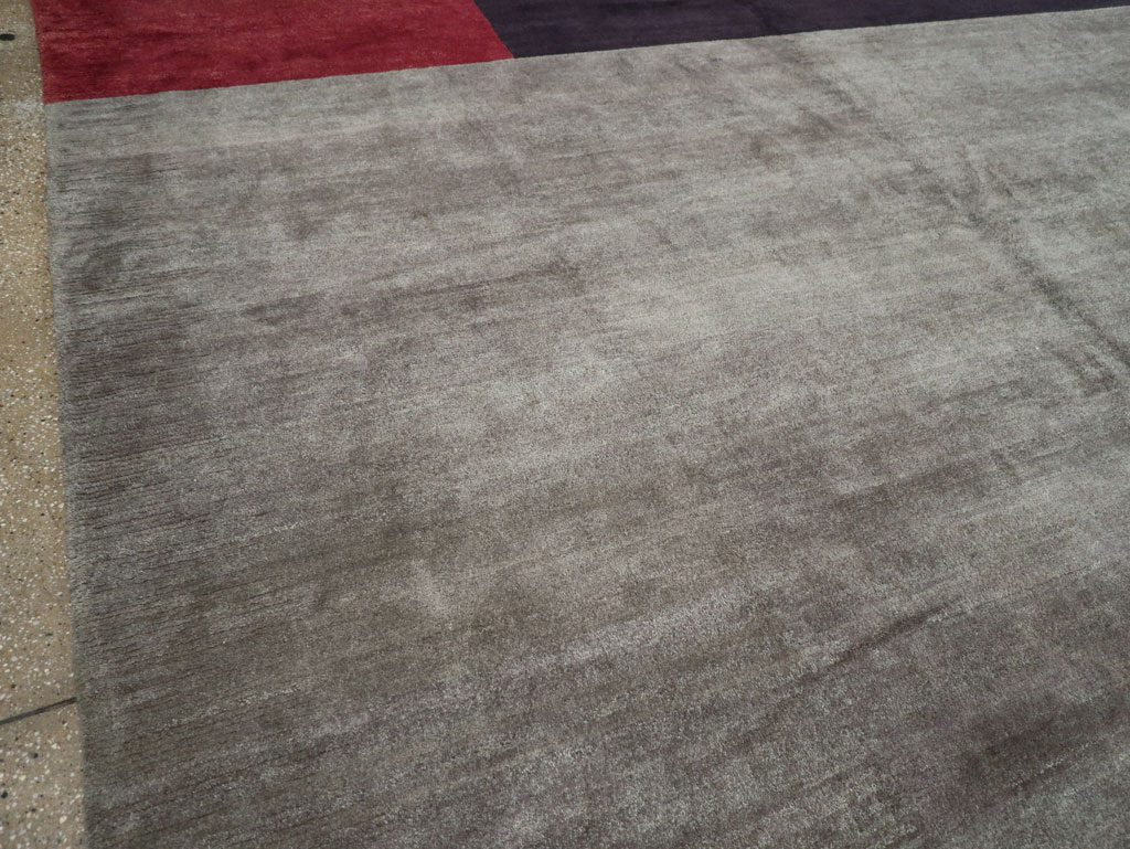 Modern Tibetan Art Deco Style Large Square Carpet, No.32241 - Gsblank