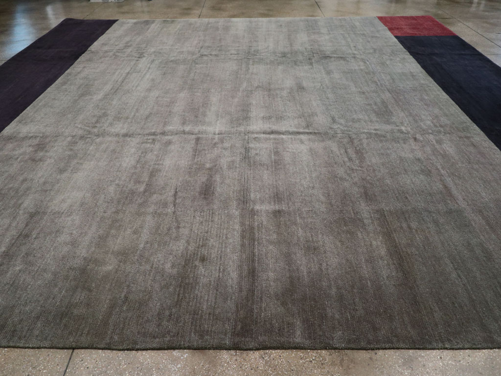 Modern Tibetan Art Deco Style Large Square Carpet, No.32241 - Gsblank