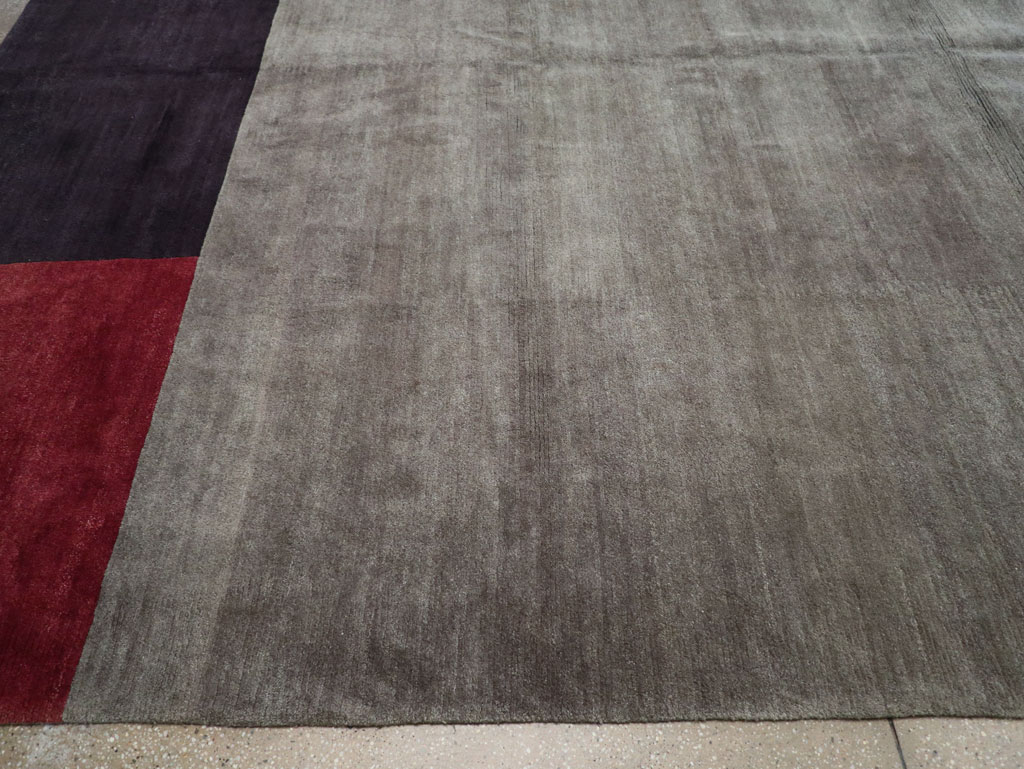 Modern Tibetan Art Deco Style Large Square Carpet, No.32241 - Gsblank