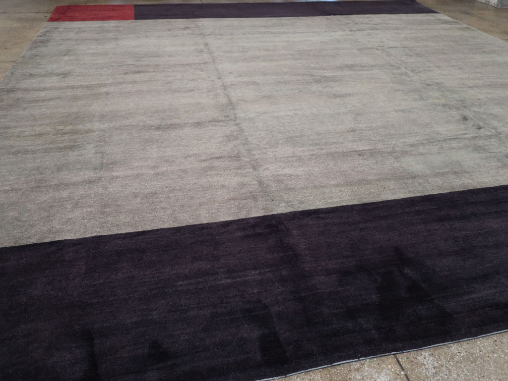 Modern Tibetan Art Deco Style Large Square Carpet, No.32241 - Gsblank