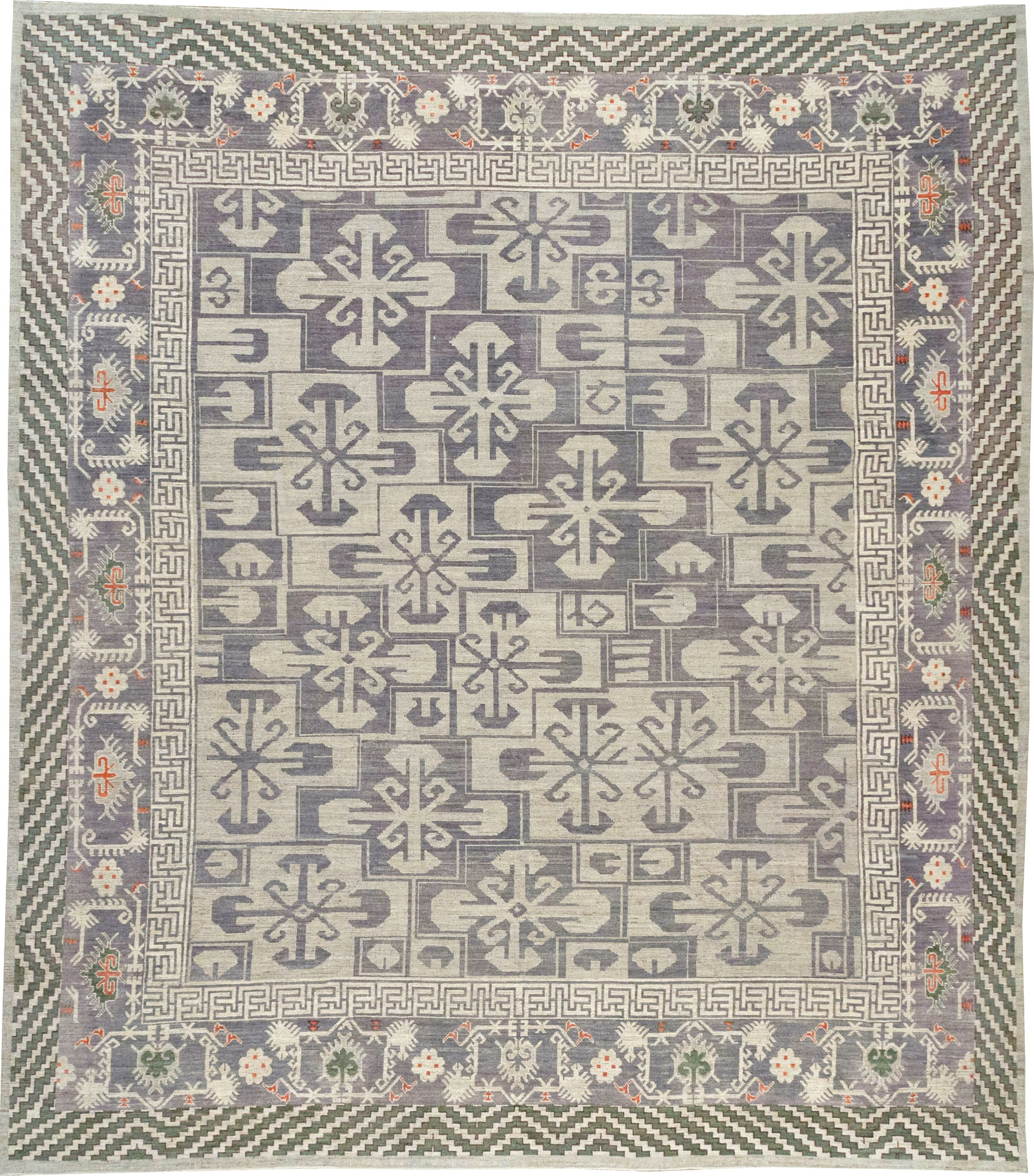 Modern East Turkestan Khotan Large Square Carpet, No.32245 - Gsblank