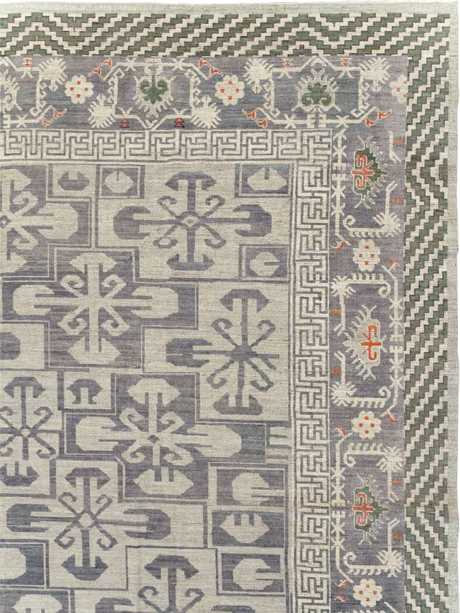 Modern East Turkestan Khotan Large Square Carpet, No.32245 - Gsblank