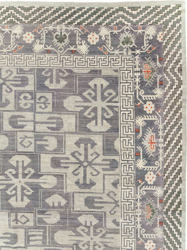 Modern East Turkestan Khotan Large Square Carpet, No.32245 - Gsblank