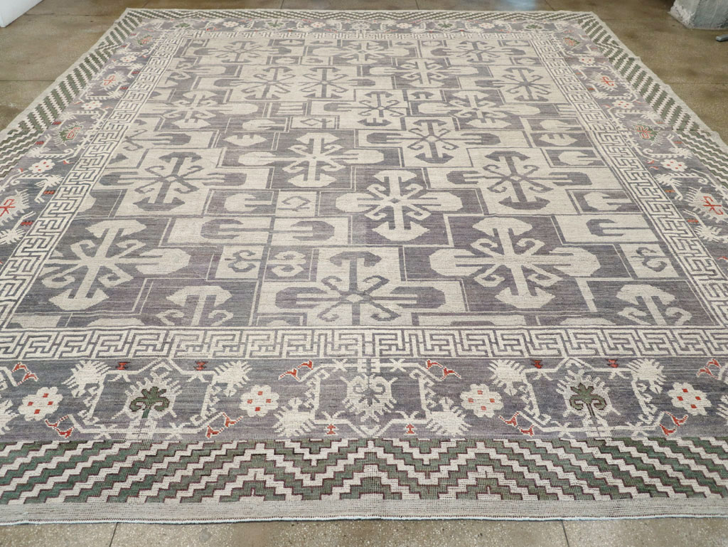 Modern East Turkestan Khotan Large Square Carpet, No.32245 - Gsblank