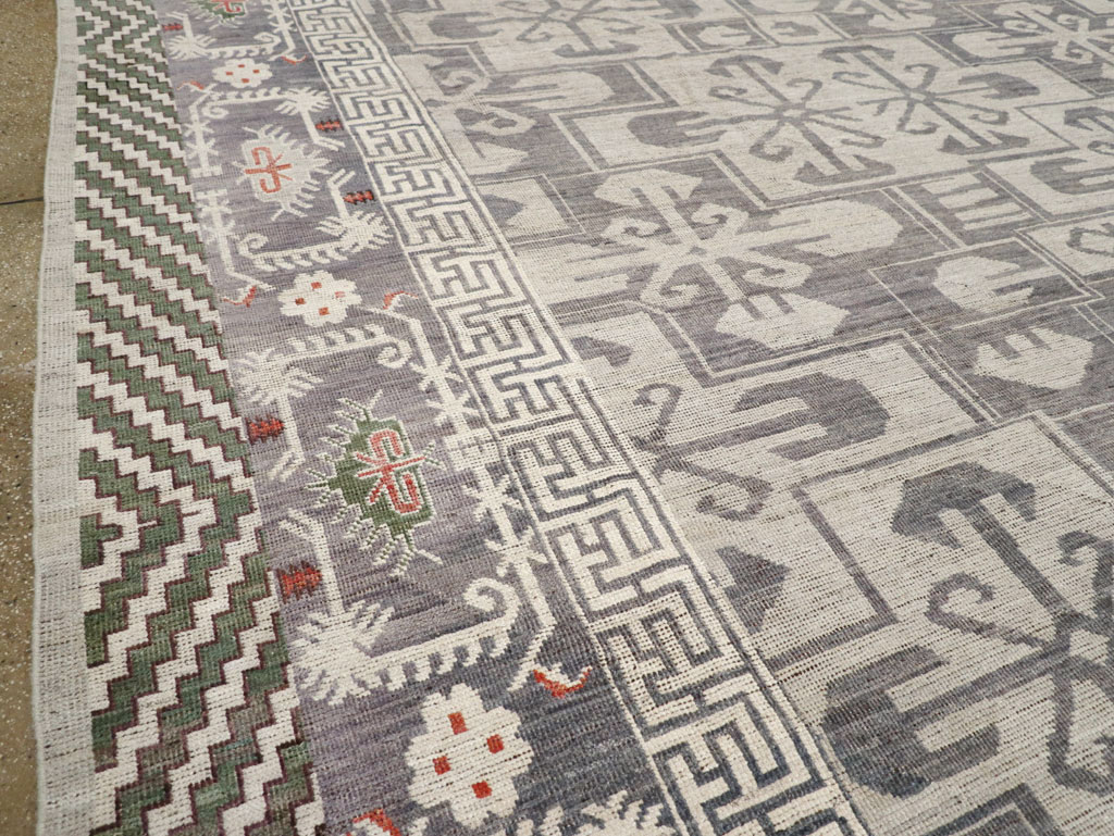 Modern East Turkestan Khotan Large Square Carpet, No.32245 - Gsblank