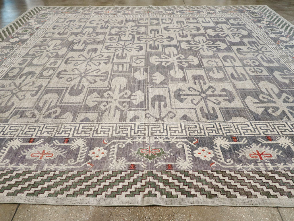 Modern East Turkestan Khotan Large Square Carpet, No.32245 - Gsblank