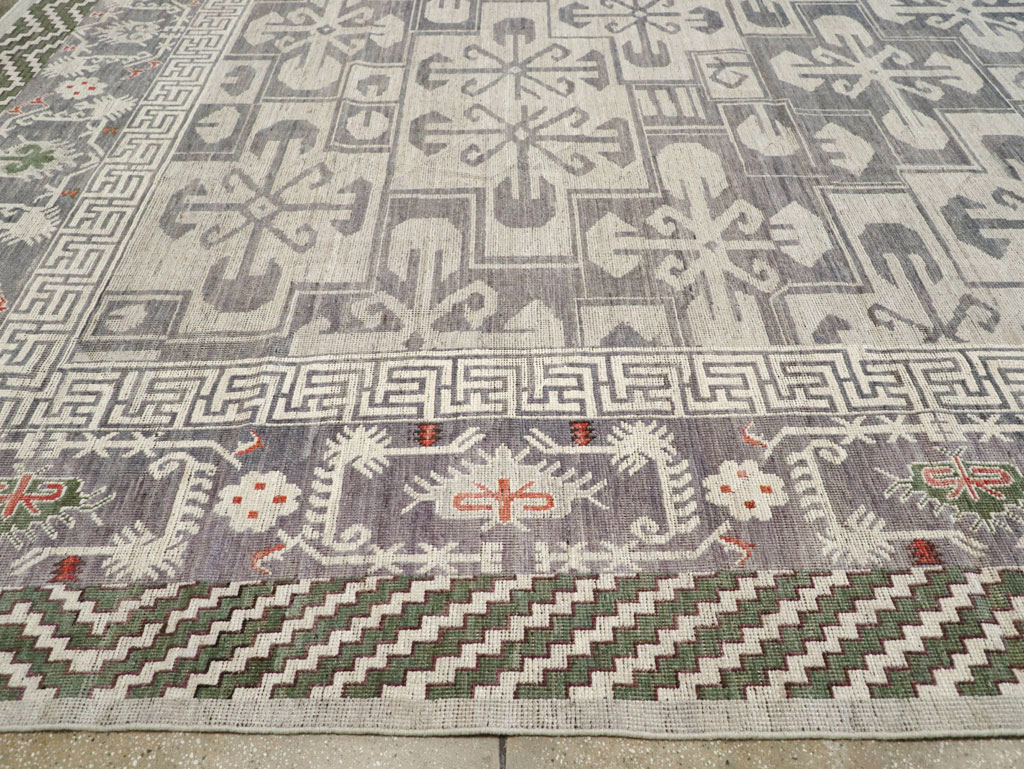 Modern East Turkestan Khotan Large Square Carpet, No.32245 - Gsblank