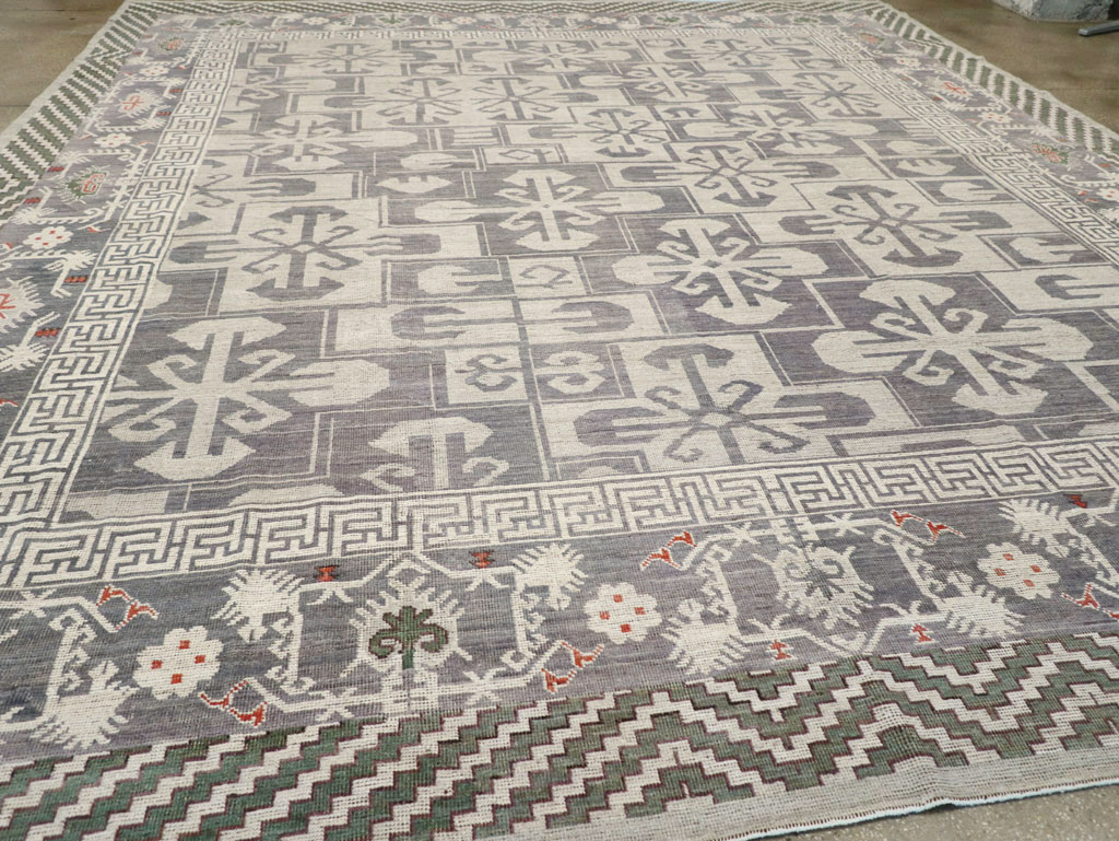 Modern East Turkestan Khotan Large Square Carpet, No.32245 - Gsblank