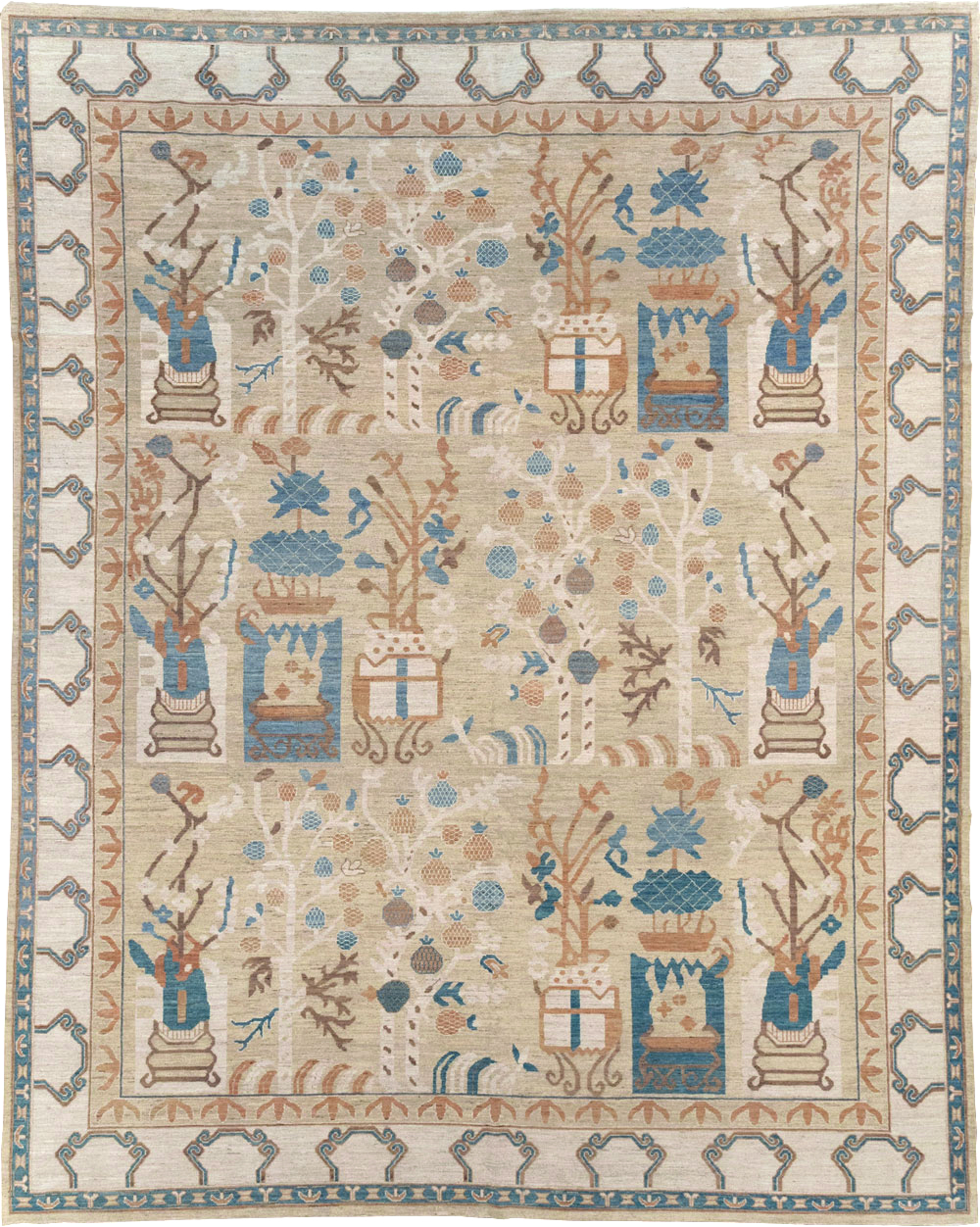 Modern East Turkestan Khotan Large Room Size Carpet, No.32247 - Gsblank