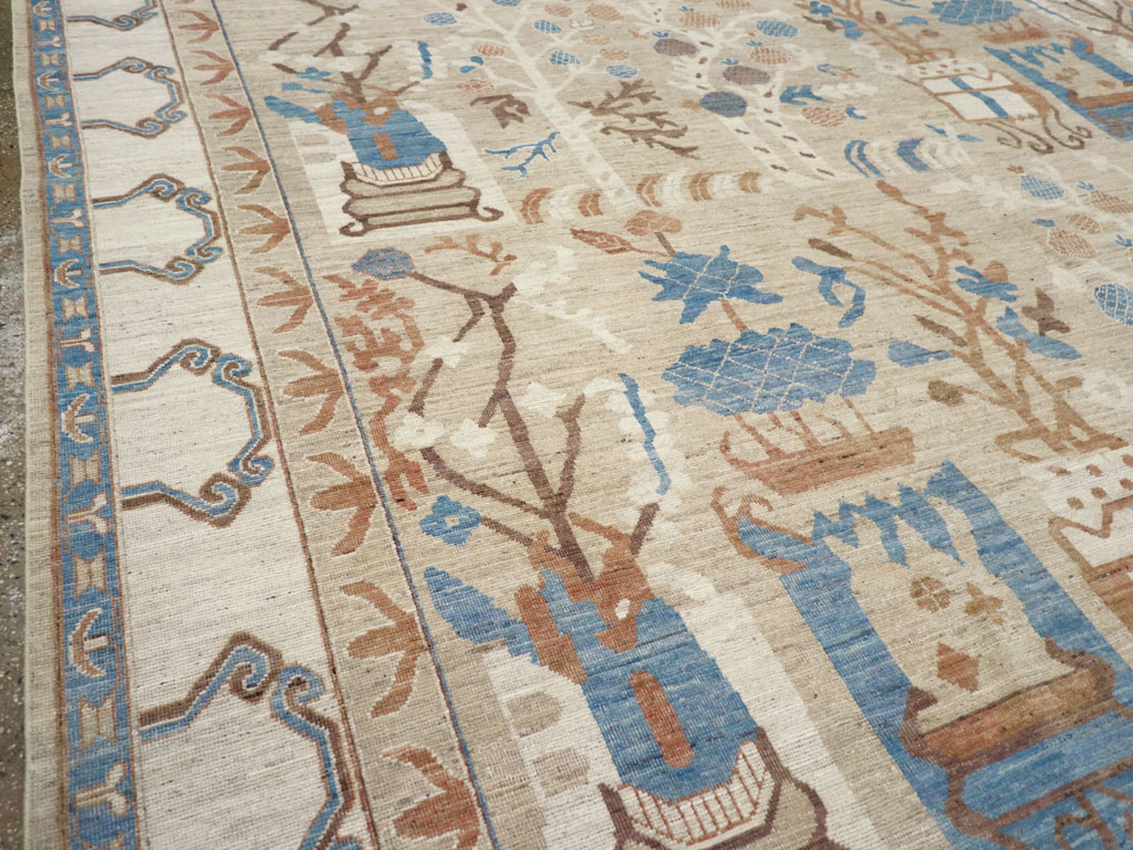 Modern East Turkestan Khotan Large Room Size Carpet, No.32247 - Gsblank