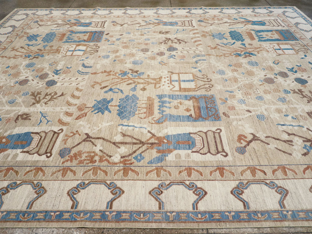 Modern East Turkestan Khotan Large Room Size Carpet, No.32247 - Gsblank