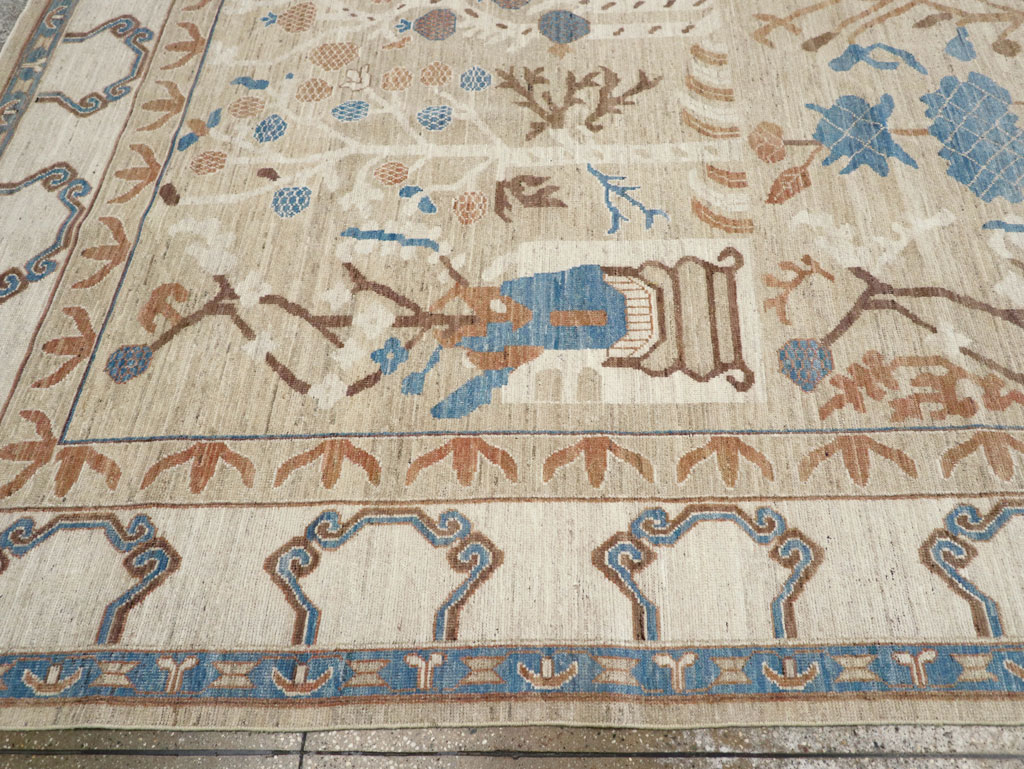 Modern East Turkestan Khotan Large Room Size Carpet, No.32247 - Gsblank