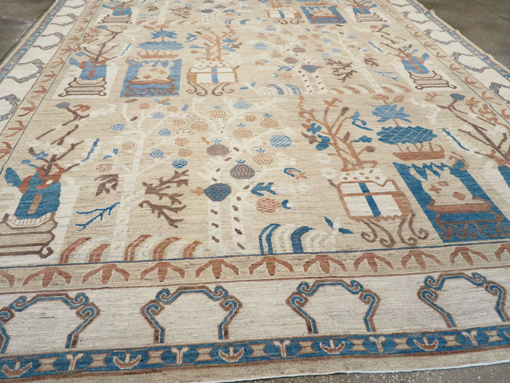 Modern East Turkestan Khotan Large Room Size Carpet, No.32247 - Gsblank