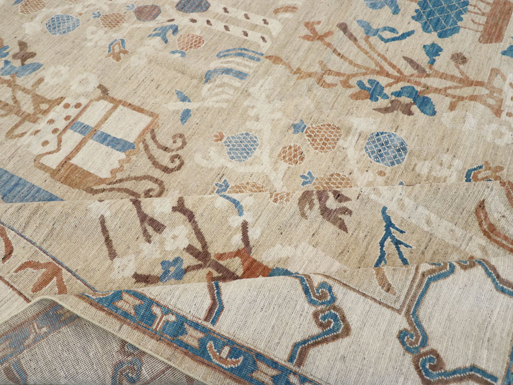 Modern East Turkestan Khotan Large Room Size Carpet, No.32247 - Gsblank
