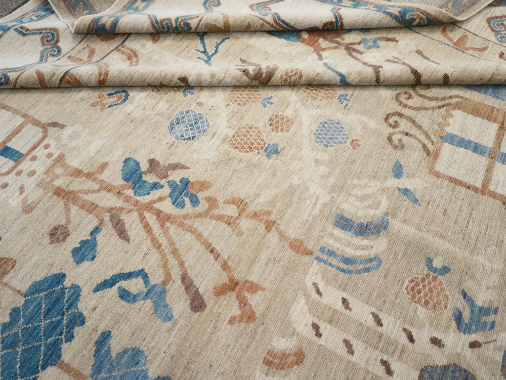 Modern East Turkestan Khotan Large Room Size Carpet, No.32247 - Gsblank