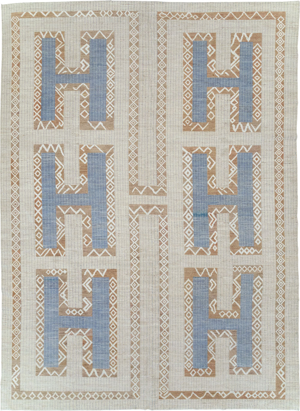 African Tuareg Inspired Modern East Turkestan Khotan Room Size Carpet, No.32248 - Gsblank