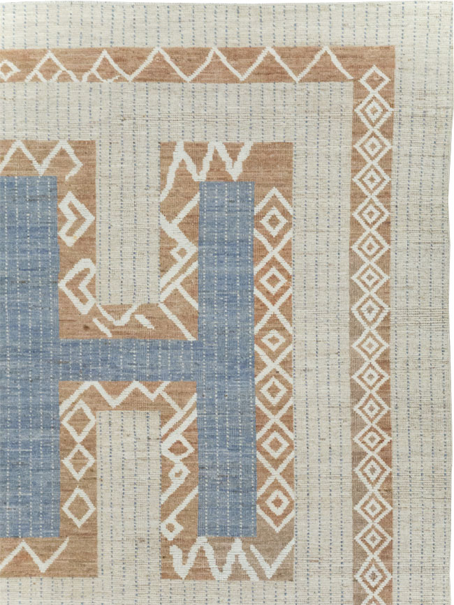 African Tuareg Inspired Modern East Turkestan Khotan Room Size Carpet, No.32248 - Gsblank