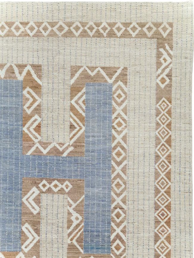 African Tuareg Inspired Modern East Turkestan Khotan Room Size Carpet, No.32248 - Gsblank