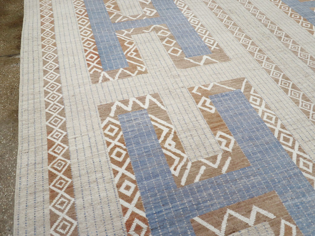 African Tuareg Inspired Modern East Turkestan Khotan Room Size Carpet, No.32248 - Gsblank