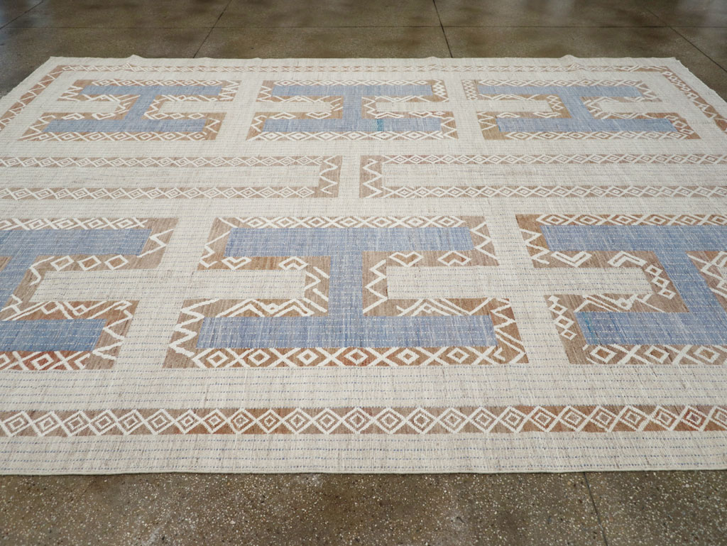 African Tuareg Inspired Modern East Turkestan Khotan Room Size Carpet, No.32248 - Gsblank