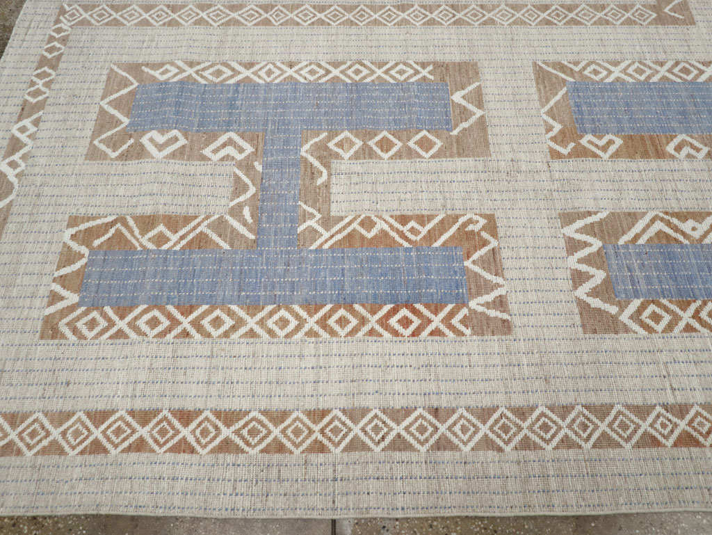 African Tuareg Inspired Modern East Turkestan Khotan Room Size Carpet, No.32248 - Gsblank