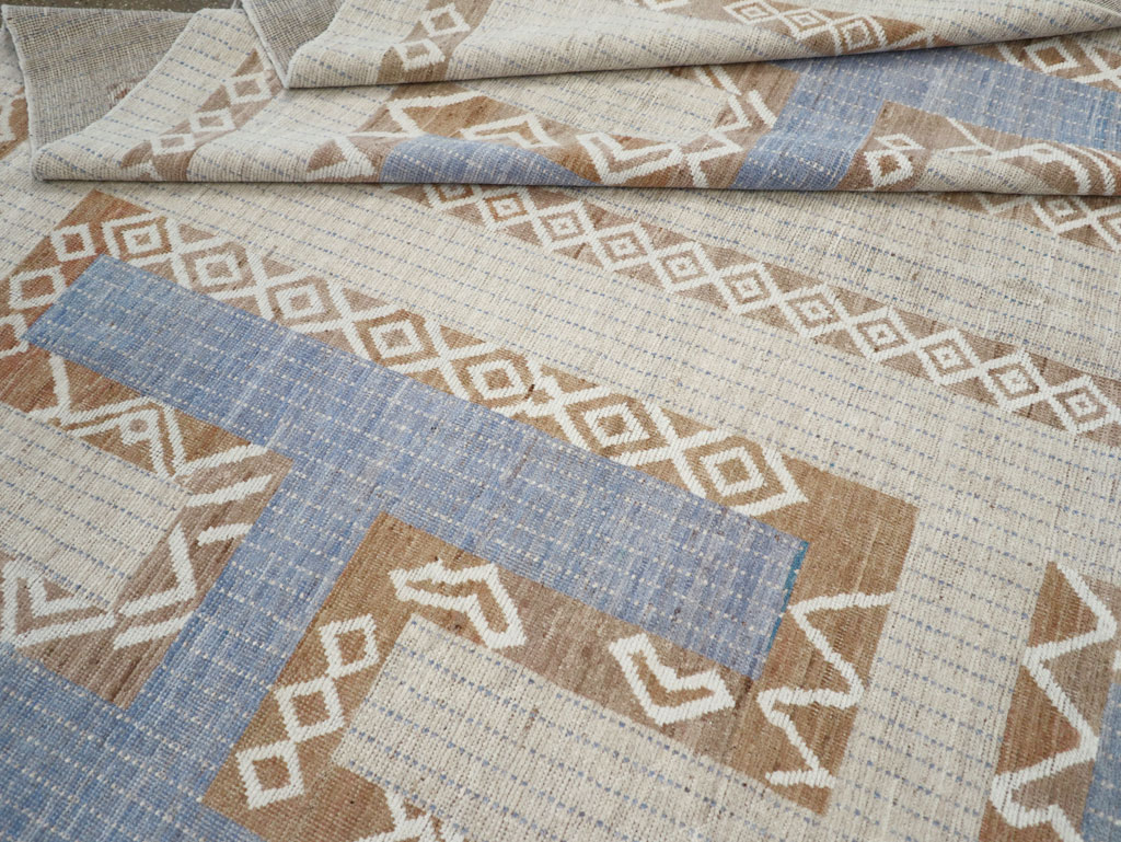 African Tuareg Inspired Modern East Turkestan Khotan Room Size Carpet, No.32248 - Gsblank