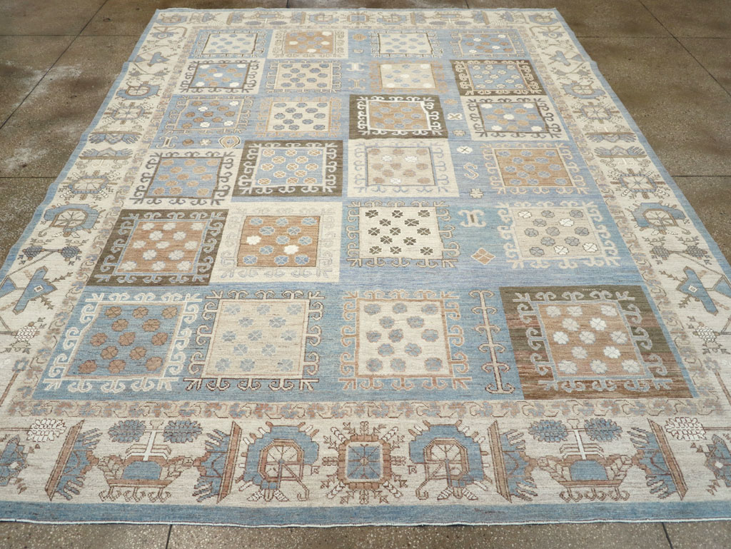 Modern East Turkestan Khotan Room Size Carpet, No.32249 - Gsblank