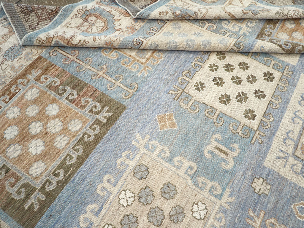 Modern East Turkestan Khotan Room Size Carpet, No.32249 - Gsblank