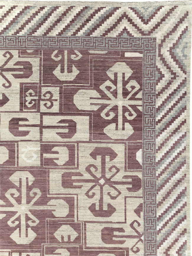 Modern East Turkestan Khotan Large Room Size Carpet, No.32250 - Gsblank