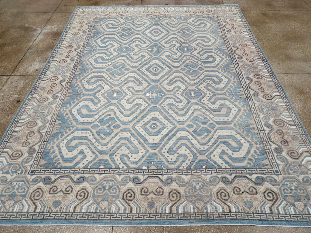 Modern East Turkestan Khotan Room Size Carpet, No.32251 - Gsblank