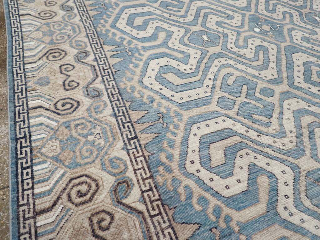 Modern East Turkestan Khotan Room Size Carpet, No.32251 - Gsblank