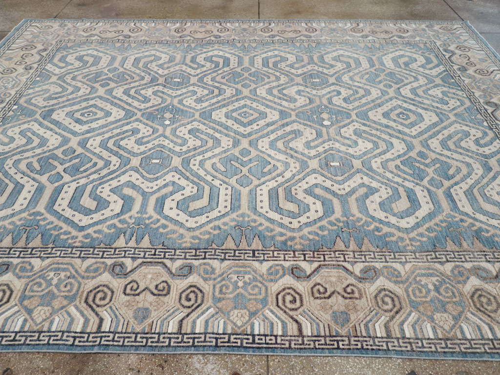 Modern East Turkestan Khotan Room Size Carpet, No.32251 - Gsblank