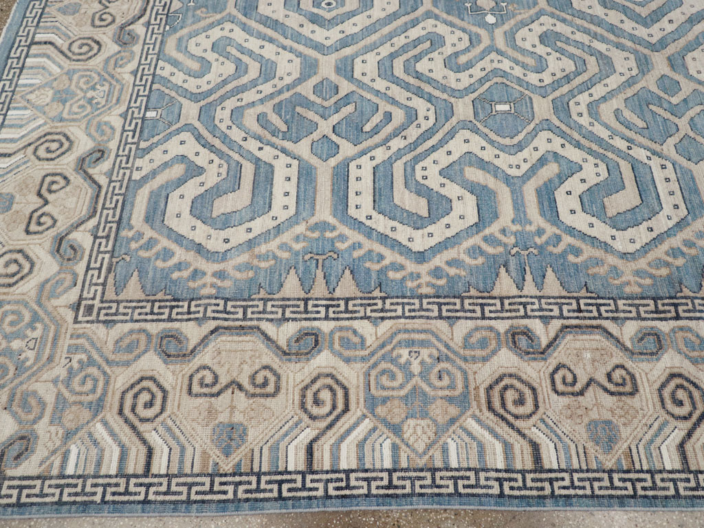 Modern East Turkestan Khotan Room Size Carpet, No.32251 - Gsblank