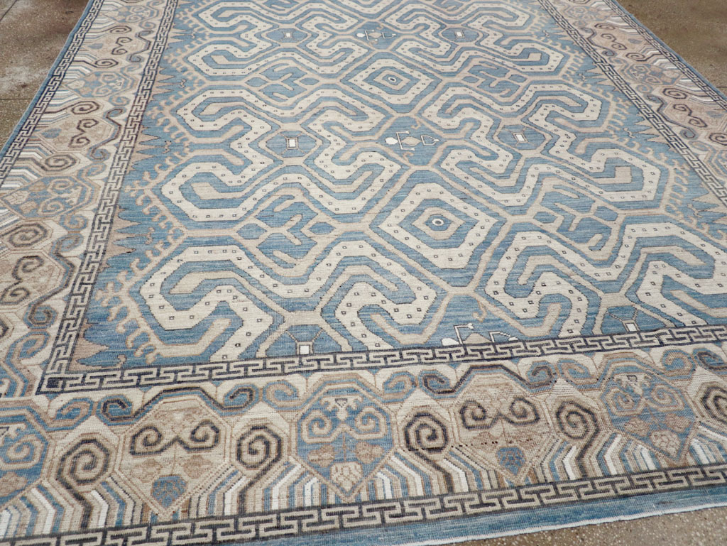 Modern East Turkestan Khotan Room Size Carpet, No.32251 - Gsblank