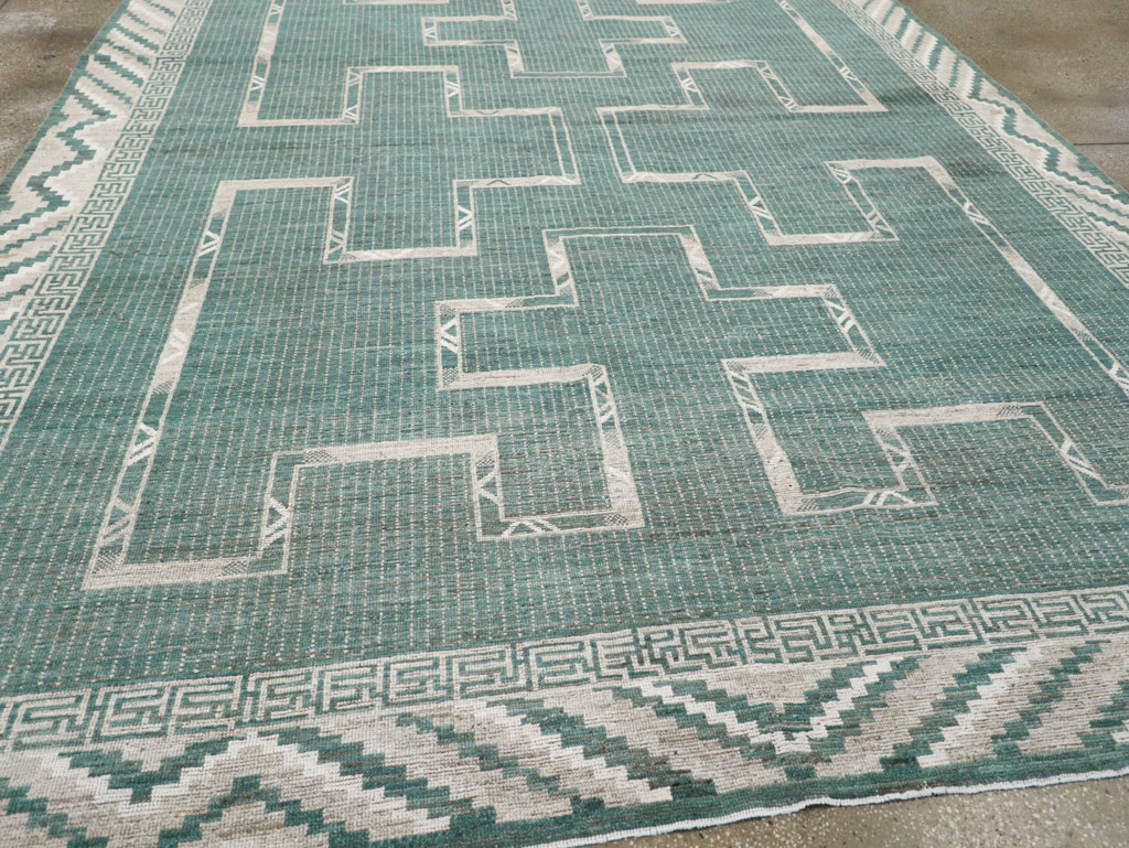 African Tuareg Inspired Modern East Turkestan Khotan Carpet, No.32252 - Gsblank